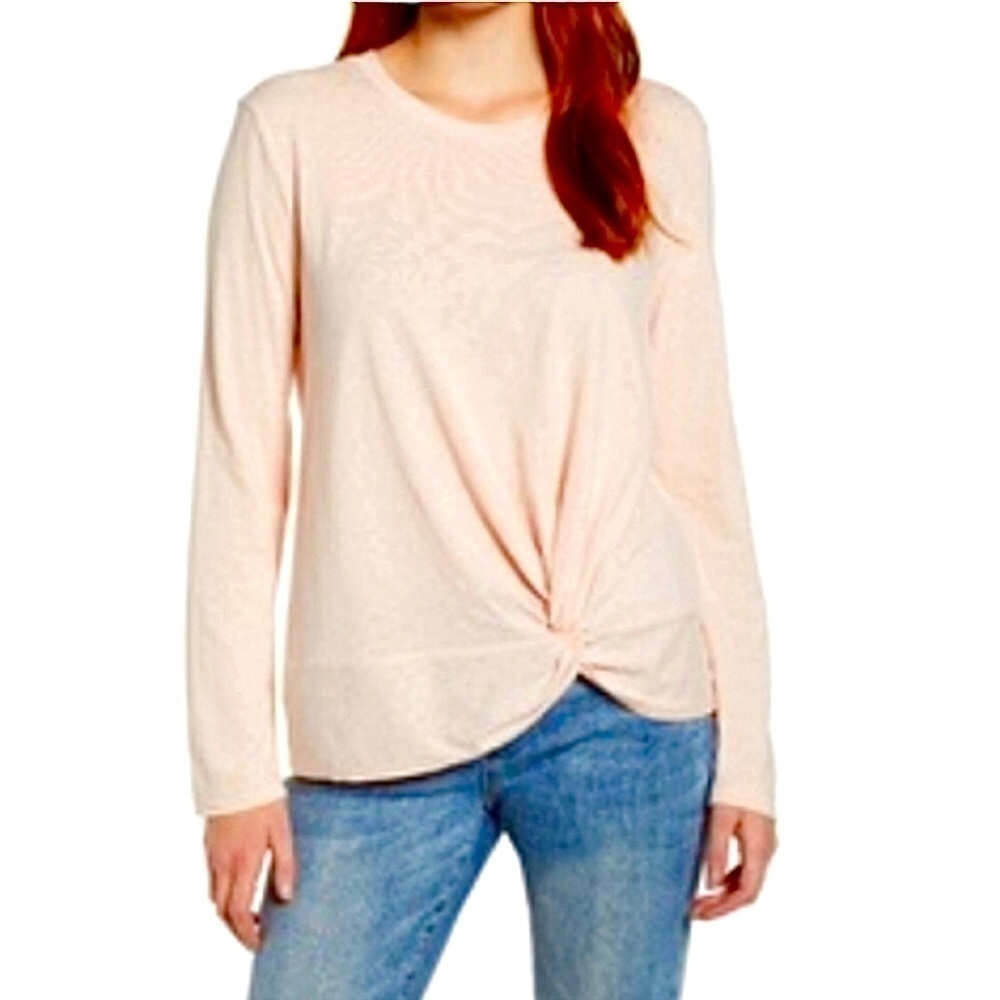 Caslon Twist Front Long Sleeve Tee